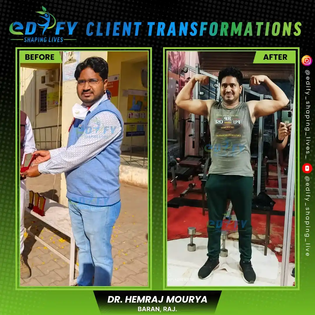 Success Stories of Dr. Hemraj Mourya from Baran maintained a healthy weight with customized diet strategies