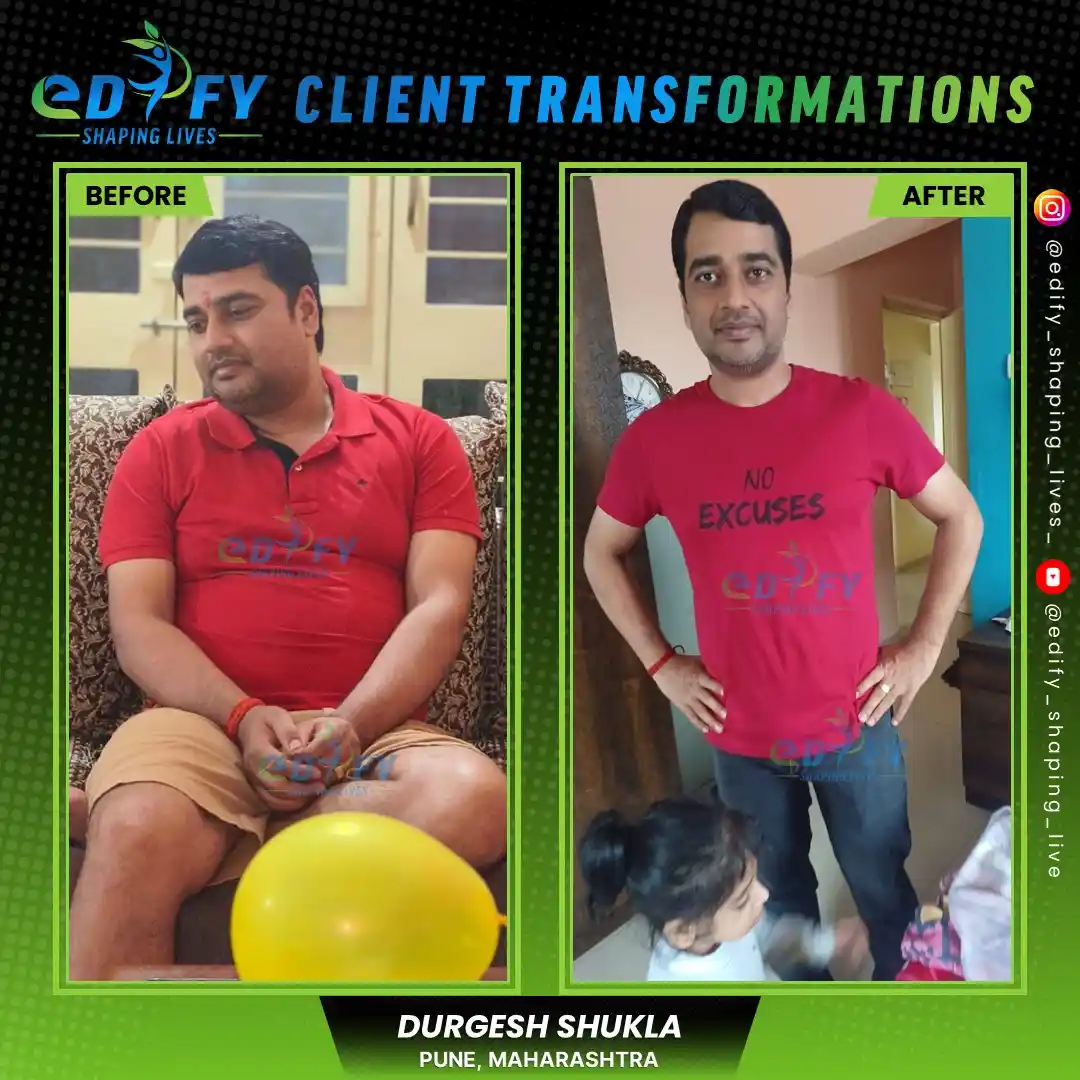 Success Stories of Durgesh Shukla from Pune experienced healthy weight loss with long-term sustainability