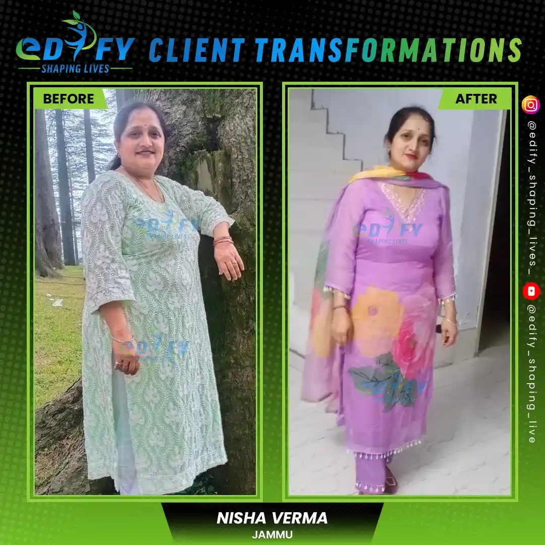 Success Stories of Nisha Verma from Jammu lost weight and experienced renewed confidence