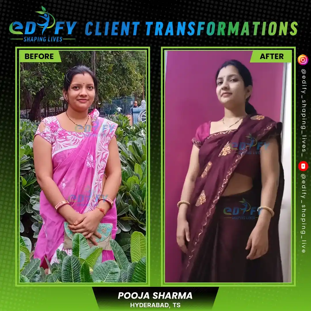 Success Stories of Pooja Sharma from Hyderabad overcame Diabetes and Acidity through mindful nutrition