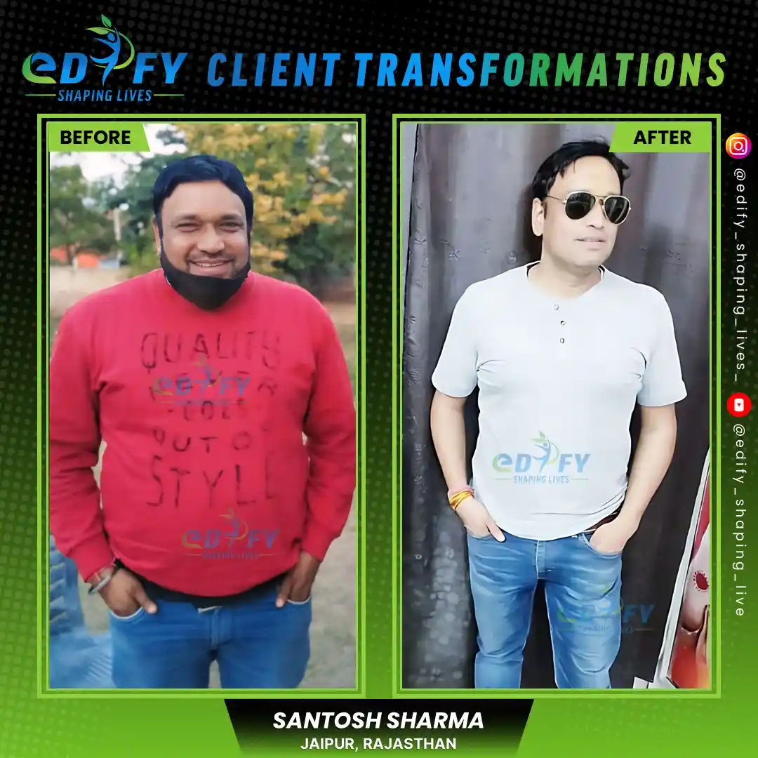 Success Stories of Santosh Sharma from Jaipur achieved weight loss and renewed energy