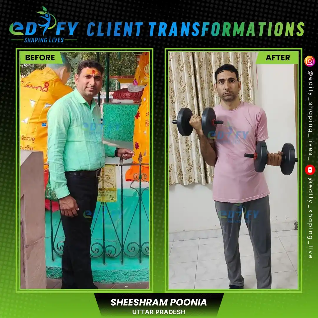 Success Stories of Sheeshram Poonia from UP managed Thyroid, Acidity, post-gallbladder surgery weight with our plan
