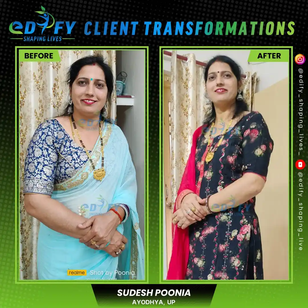 Success Stories of Sudesh Poonia from UP managed Thyroid, PCOD, and Acidity with lifestyle changes