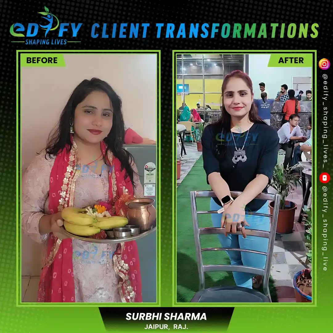 Success Stories of Surbhi Sharma from Jaipur achieved postpartum weight loss and regulated periods naturally