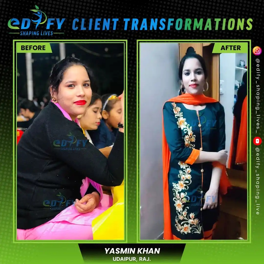 Success Stories of Yasamin Khan from Udaipur transformed her health with focused weight loss strategies